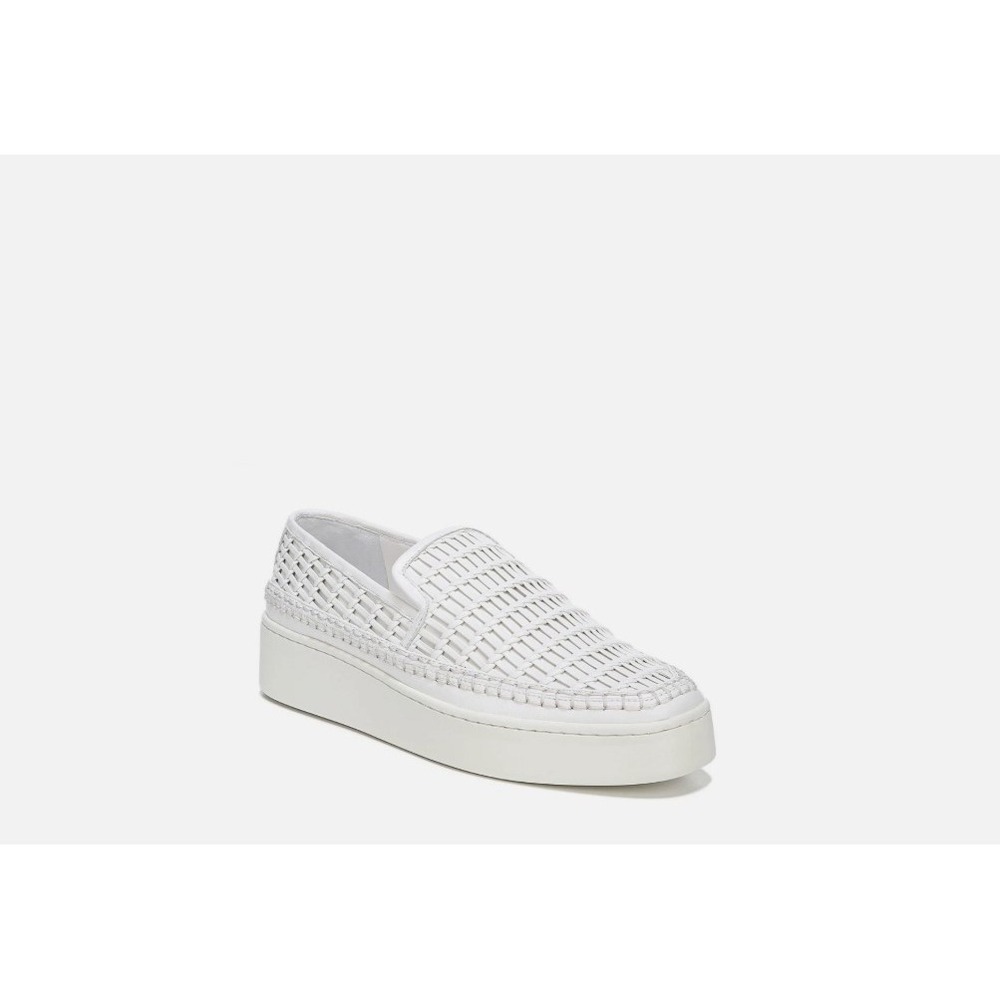 Vince 250063 Womens Stafford Leather Slip-On Sneaker 9.5 White MRSP $275